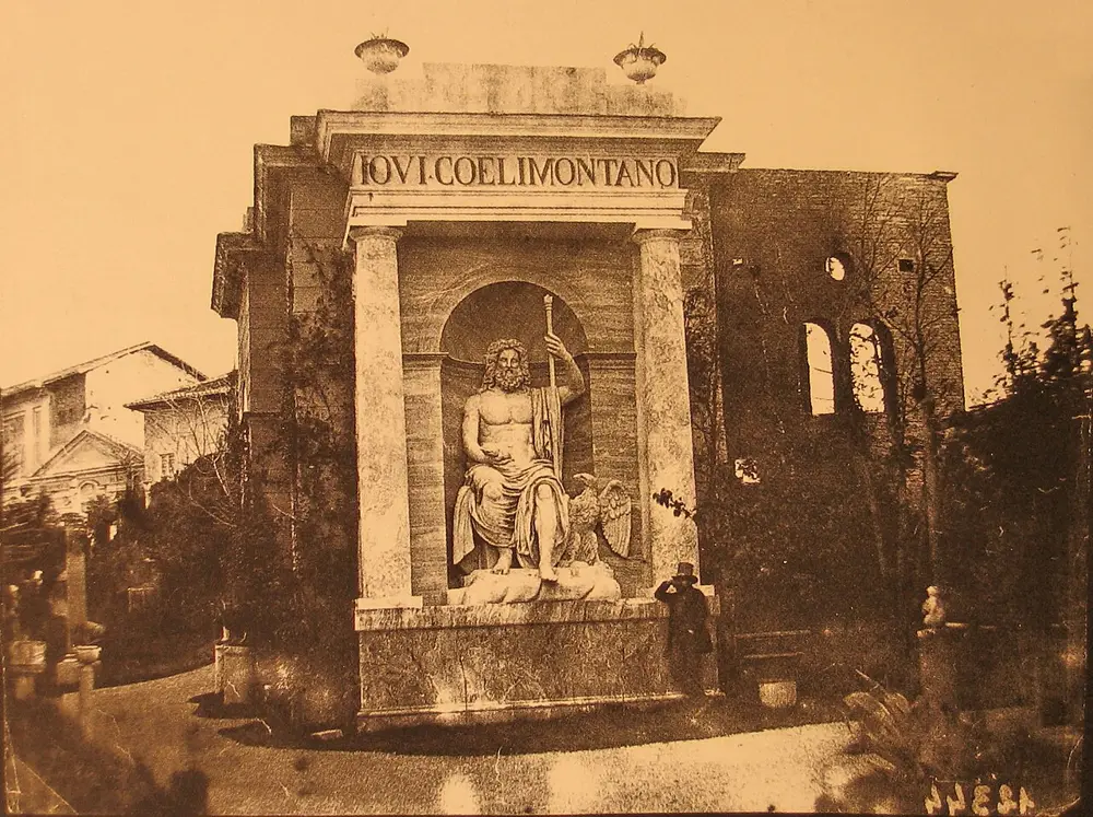 Giacomo Caneva, photograph of a statue of Jupiter in the Campana collection, 1850s.
